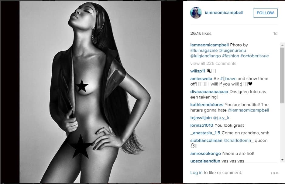 Naomi Campbell - naked for series of raunchy magazine shoots