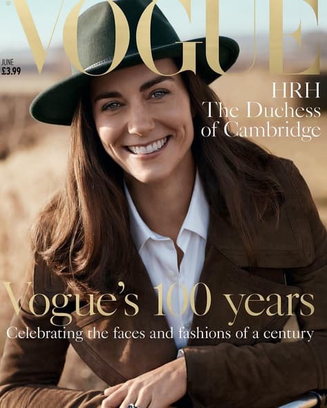 Cover star: Duchess Kate poses for British edition of Vogue