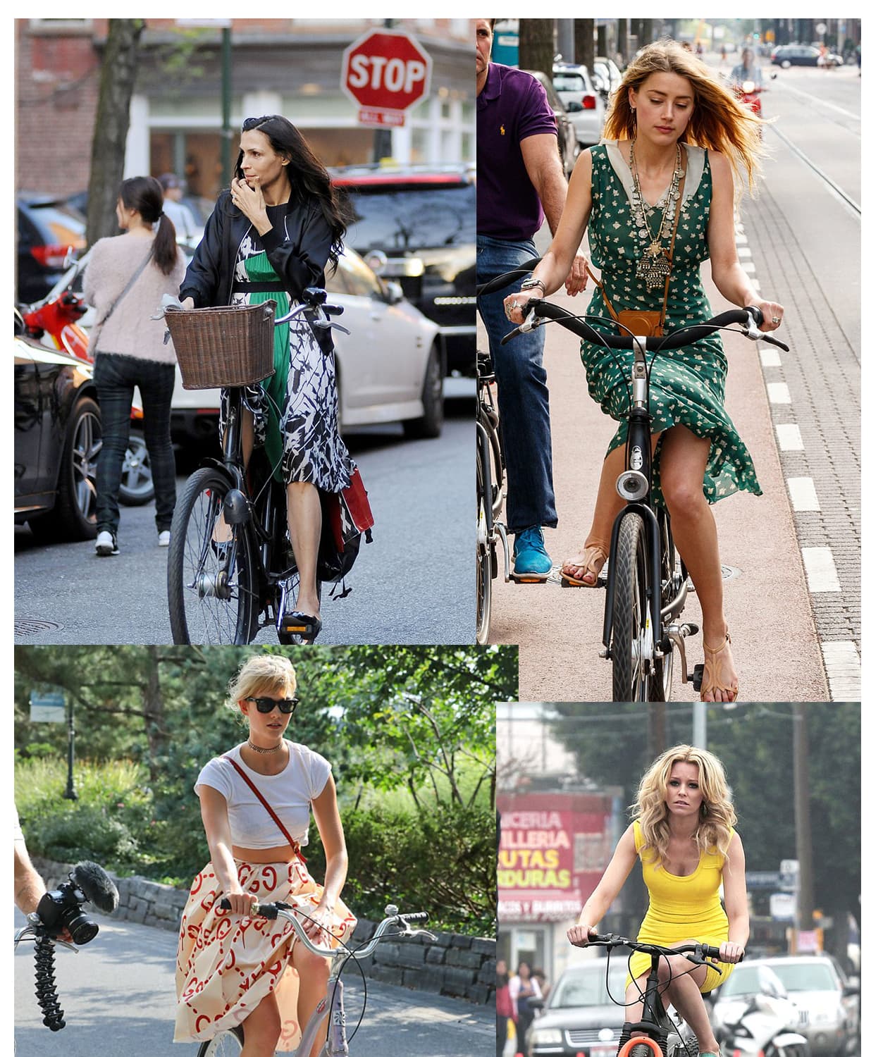 In fusta pe bicicleta