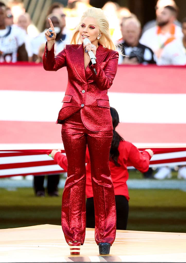Super Bowl 50: Lady Gaga's National Anthem brings glittery start to game