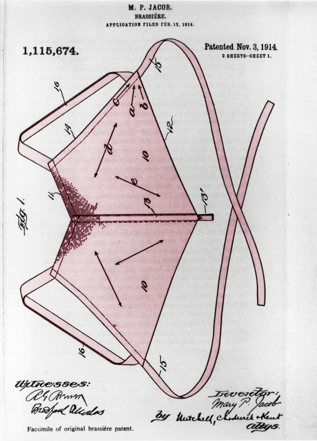 Printre primele sutiene, imagine cu schita